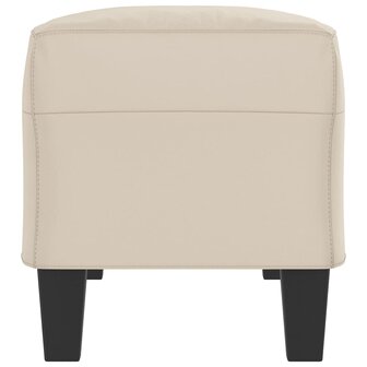 Bankje 100x35x41 cm microvezelstof cr&amp;egrave;mekleurig 4