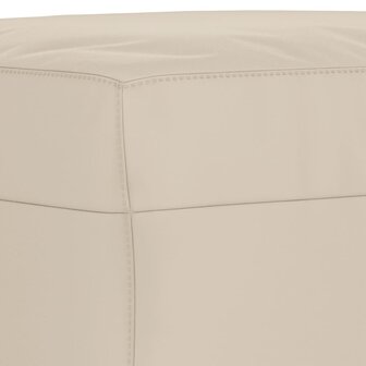 Bankje 100x35x41 cm microvezelstof cr&amp;egrave;mekleurig 5