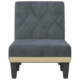 Chaise longue fluweel donkergrijs 4