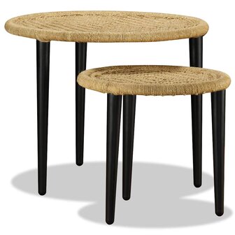 2-delige Salontafelset natuurlijk jute 5