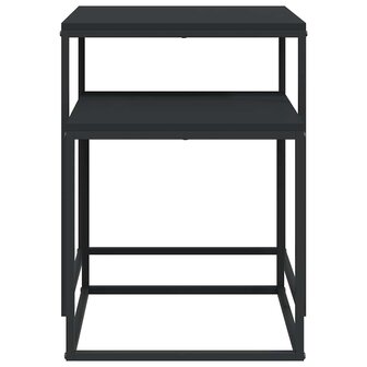 Salontafelset 2 st bewerkt hout en metaal 5