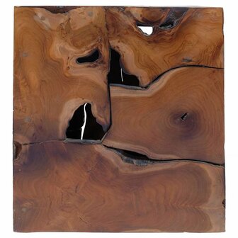 Krukken 2 st. 40x40x45 cm massief teakhout bruin 4