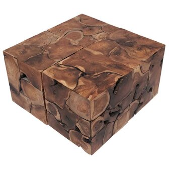 Krukken 4 st. 40x40x45 cm massief teakhout bruin 3