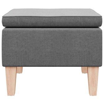 Kruk met houten poten stof donkergrijs 3