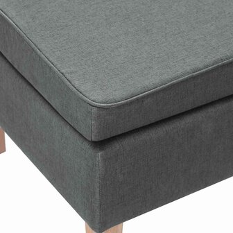 Kruk met houten poten stof donkergrijs 6