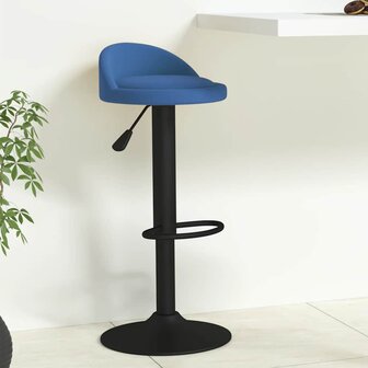 Barkruk fluweel blauw 1