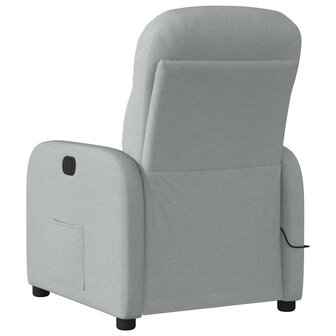 Massagestoel verstelbaar stof lichtgrijs 5
