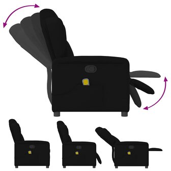 Massagestoel verstelbaar stof zwart 6