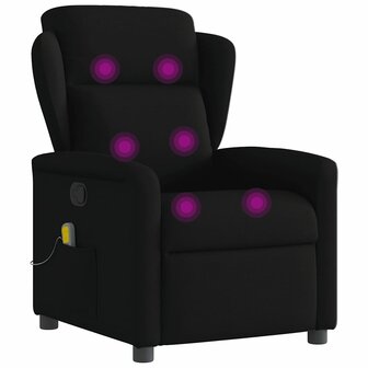 Massagestoel verstelbaar stof zwart 7