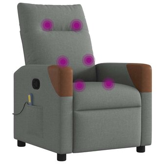 Massagestoel Donkergrijze Stof 7