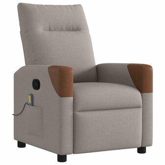 Massagestoel verstelbaar stof taupe 2