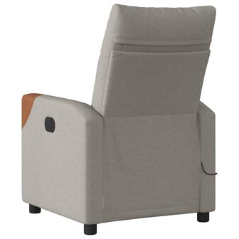 Massagestoel verstelbaar stof taupe 5