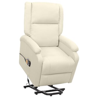 Sta-op-massagestoel stof cr&amp;egrave;mekleurig 1