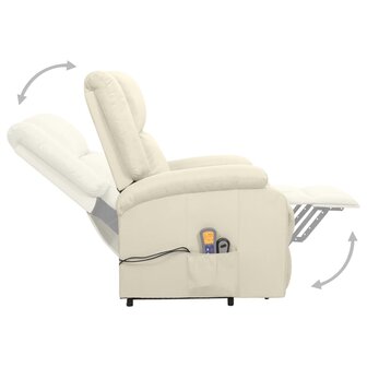 Sta-op-massagestoel stof cr&amp;egrave;mekleurig 5