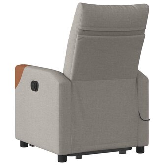 Sta-op-massagestoel verstelbaar stof taupe 7
