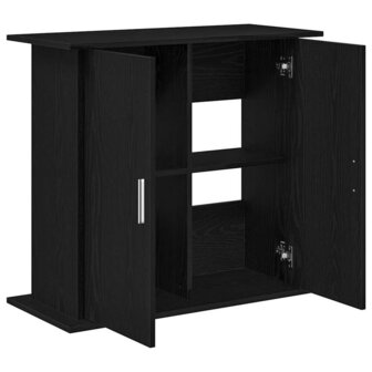 Aquariumstandaard Zwart Eiken 81x36x73 cm Bewerkt Hout 8