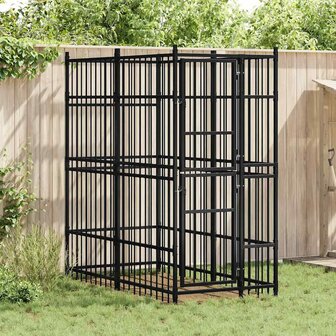 Hondenkennel 1,84 m&amp;sup2; staal 1