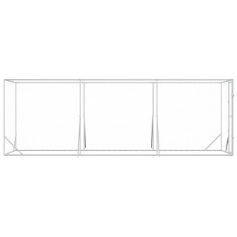 Hondenkennel voor buiten 2x6x2 m gegalvaniseerd staal zilver 5