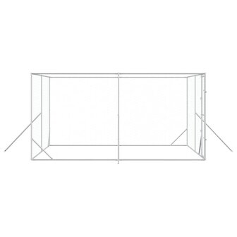 Hondenkennel voor buiten 4x4x2 m gegalvaniseerd staal zilver 5