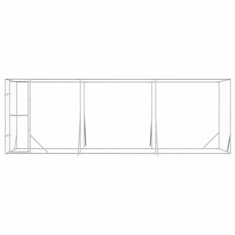 Hondenkennel voor buiten 6x2x2 m gegalvaniseerd staal zilver 5