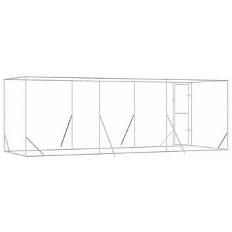 Hondenkennel voor buiten 6x2x2 m gegalvaniseerd staal zilver 7
