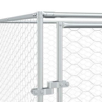 Hondenkennel voor buiten 6x2x2 m gegalvaniseerd staal zilver 8