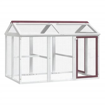 Dierenren 141x94x104 cm massief grenenhout mokkakleurig 6