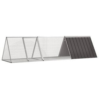 Konijnenkooi Antraciet 302,5x80,5x71 cm Gegalvaniseerd Staal 1