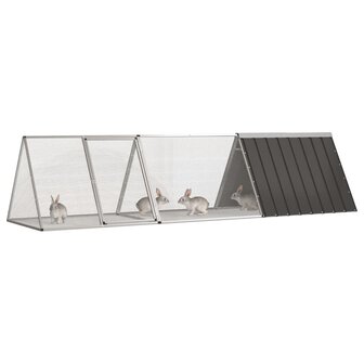 Konijnenkooi Antraciet 302,5x80,5x71 cm Gegalvaniseerd Staal 2