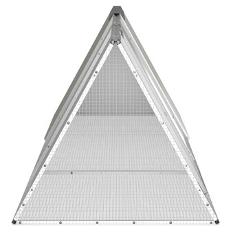 Konijnenkooi Grijs 302,5x80,5x71 cm Gegalvaniseerd Staal 4