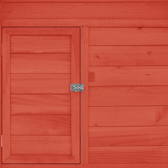Kippenhok 150x96x110 cm massief vurenhout rood en wit 6