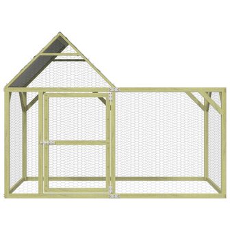 Kippenhok 200x100x150 cm ge&amp;iuml;mpregneerd massief grenenhout 3