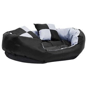Hondenkussen omkeerbaar en wasbaar 85x70x20 cm grijs en zwart 6