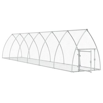 Konijnenhok 105x600x120 cm gegalvaniseerd staal zilverkleurig 3
