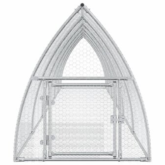 Konijnenhok 105x600x120 cm gegalvaniseerd staal zilverkleurig 4