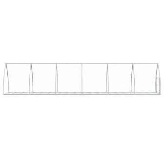 Konijnenhok 105x600x120 cm gegalvaniseerd staal zilverkleurig 5