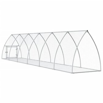 Konijnenhok 105x600x120 cm gegalvaniseerd staal zilverkleurig 6