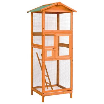 Vogelkooi 68x62x166 cm massief vurenhout 1