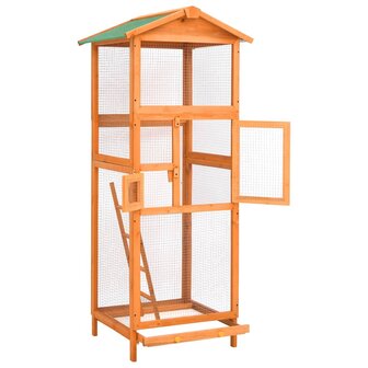 Vogelkooi 68x62x166 cm massief vurenhout 2