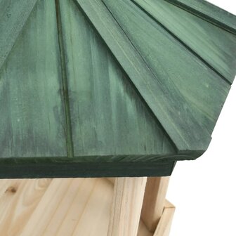 Vogelvoeder achthoekig 33x30 cm massief vurenhout 4