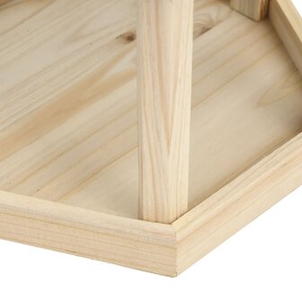 Vogelvoeder achthoekig 33x30 cm massief vurenhout 5