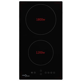 Keramische kookplaat met 2 kookzones aanraakbediening 3000 W 2