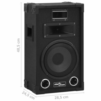 Hifi-podiumluidsprekers 2 st passief professioneel 800 W zwart 9