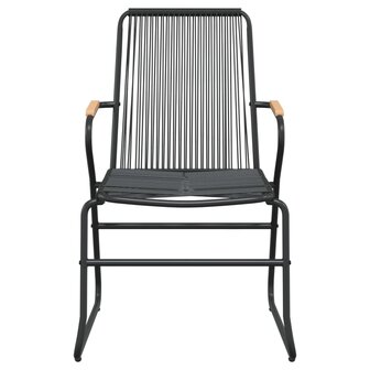 Tuinstoelen 2 st 58x59x85,5 cm PVC-rattan zwart 4