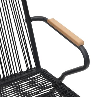Tuinstoelen 2 st 58x59x85,5 cm PVC-rattan zwart 7