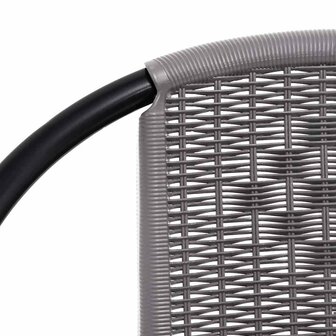 Tuinstoelen 2 st 110 kg kunststof rattan en staal 6
