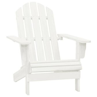 Tuinstoel Adirondack met tafel massief vurenhout wit 5
