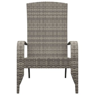 Tuinstoel Adirondack Grijs Poly Rattan 3