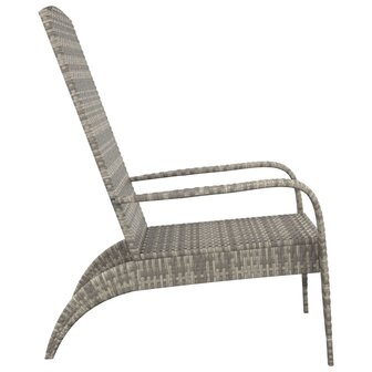 Tuinstoel Adirondack Grijs Poly Rattan 4