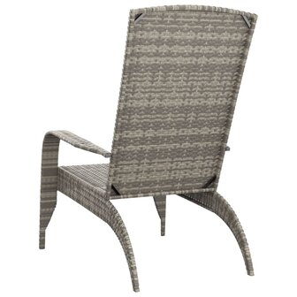 Tuinstoel Adirondack Grijs Poly Rattan 5